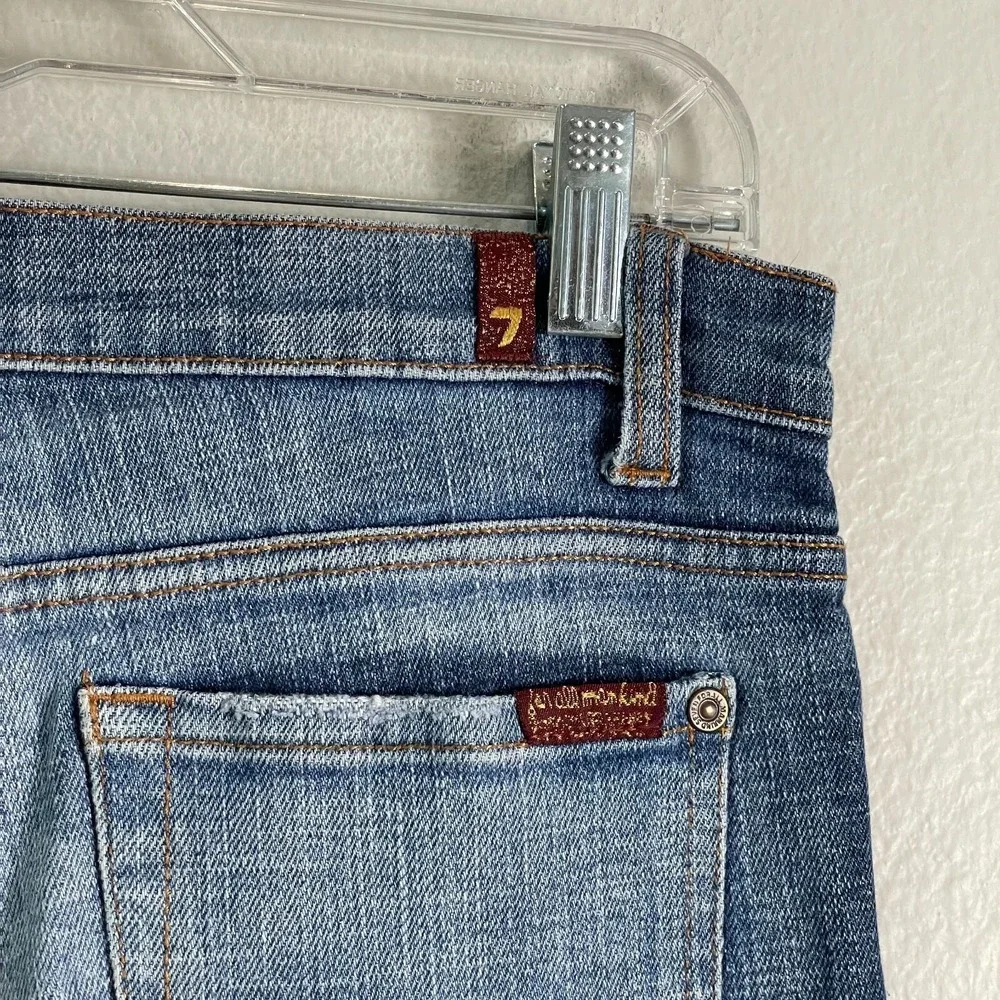 7 For All‎ Mankind Womens 28 Bootcut Jeans Blue Denim Cotton Stretch